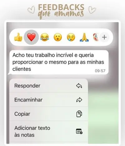 FEEDBACKS que amamos