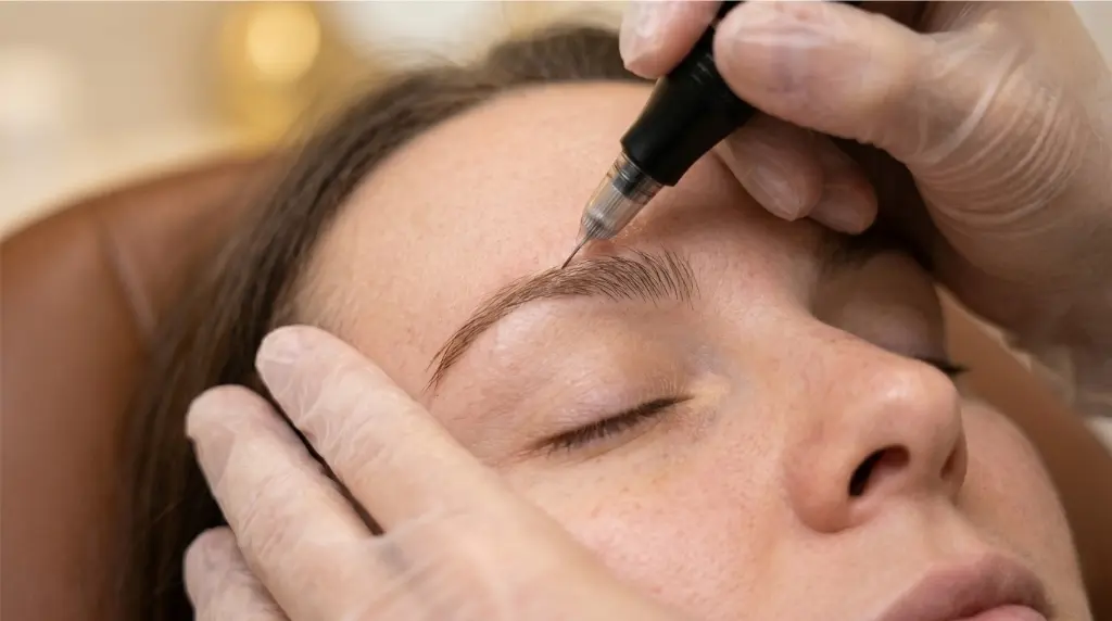 Microagulhamento com dermapen na região da testa e glabela para tratamento de linhas de expressão na clínica Jaque Vaz Estética e Saúde em Guarapuava PR